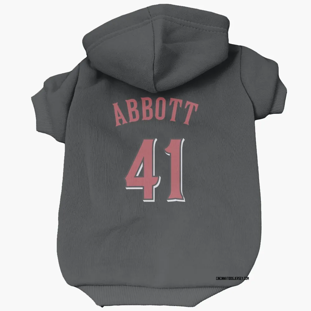 Cincinnati Reds Andrew Abbott Black Pet Hoodie for Dog & Cat