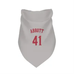 Cincinnati Reds Andrew Abbott Gray Pet Bandana for Dog & Cat