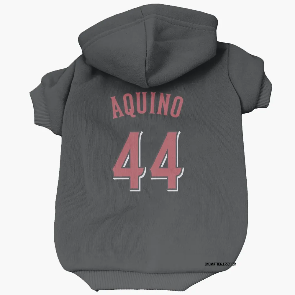 Cincinnati Reds Aristides Aquino Black Pet Hoodie for Dog & Cat
