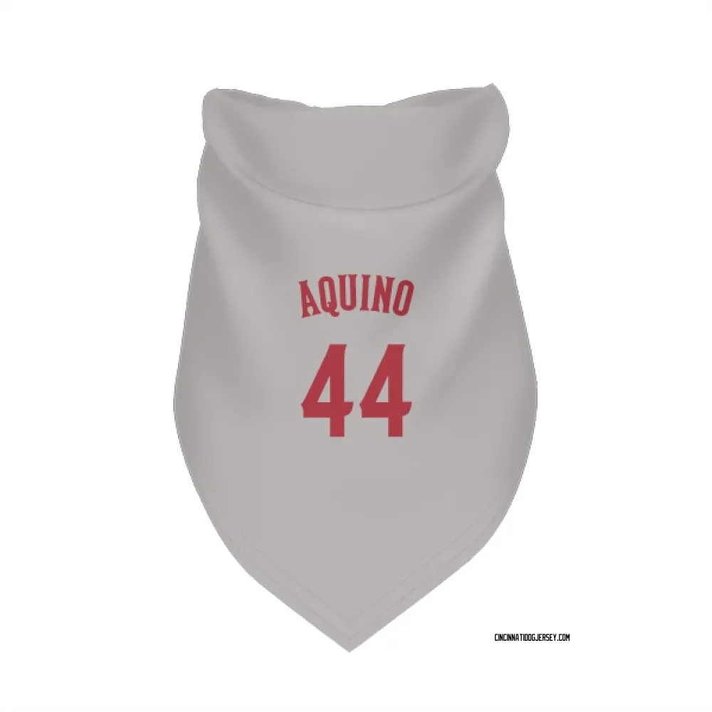 Cincinnati Reds Aristides Aquino Gray Pet Bandana for Dog & Cat