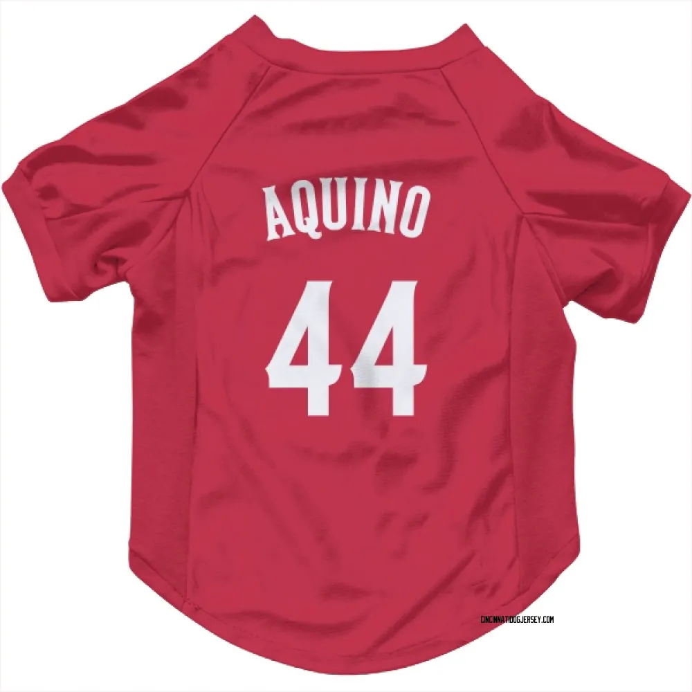 Cincinnati Reds Aristides Aquino Red Pet Jersey for Dog & Cat