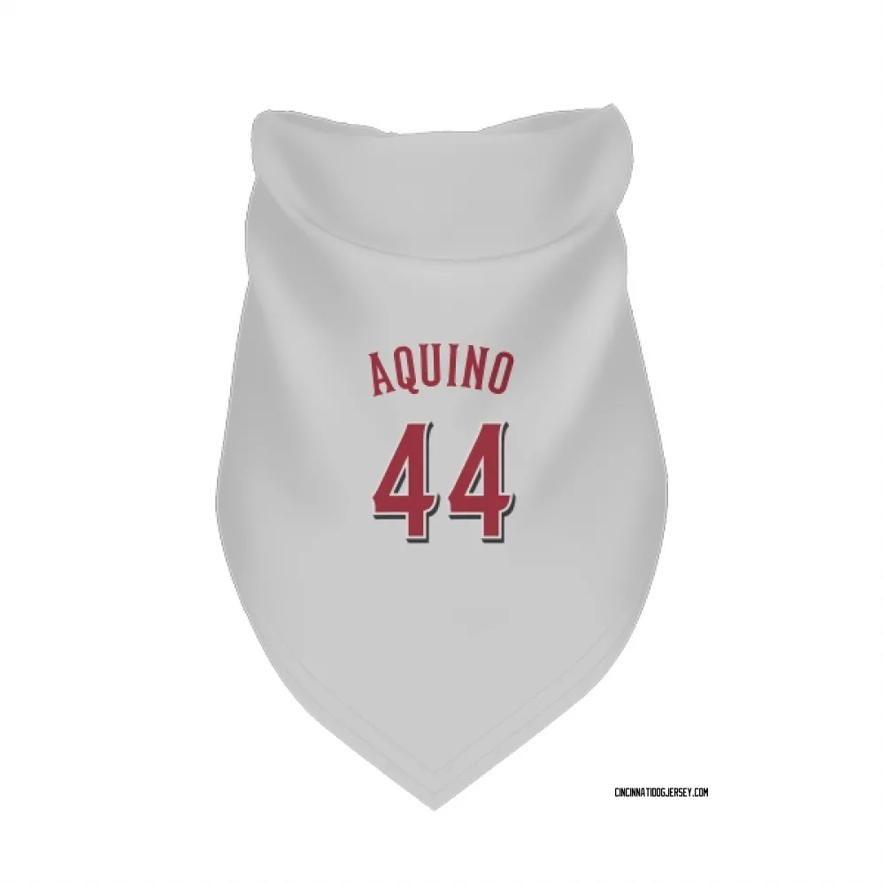 Cincinnati Reds Aristides Aquino White Pet Bandana for Dog & Cat