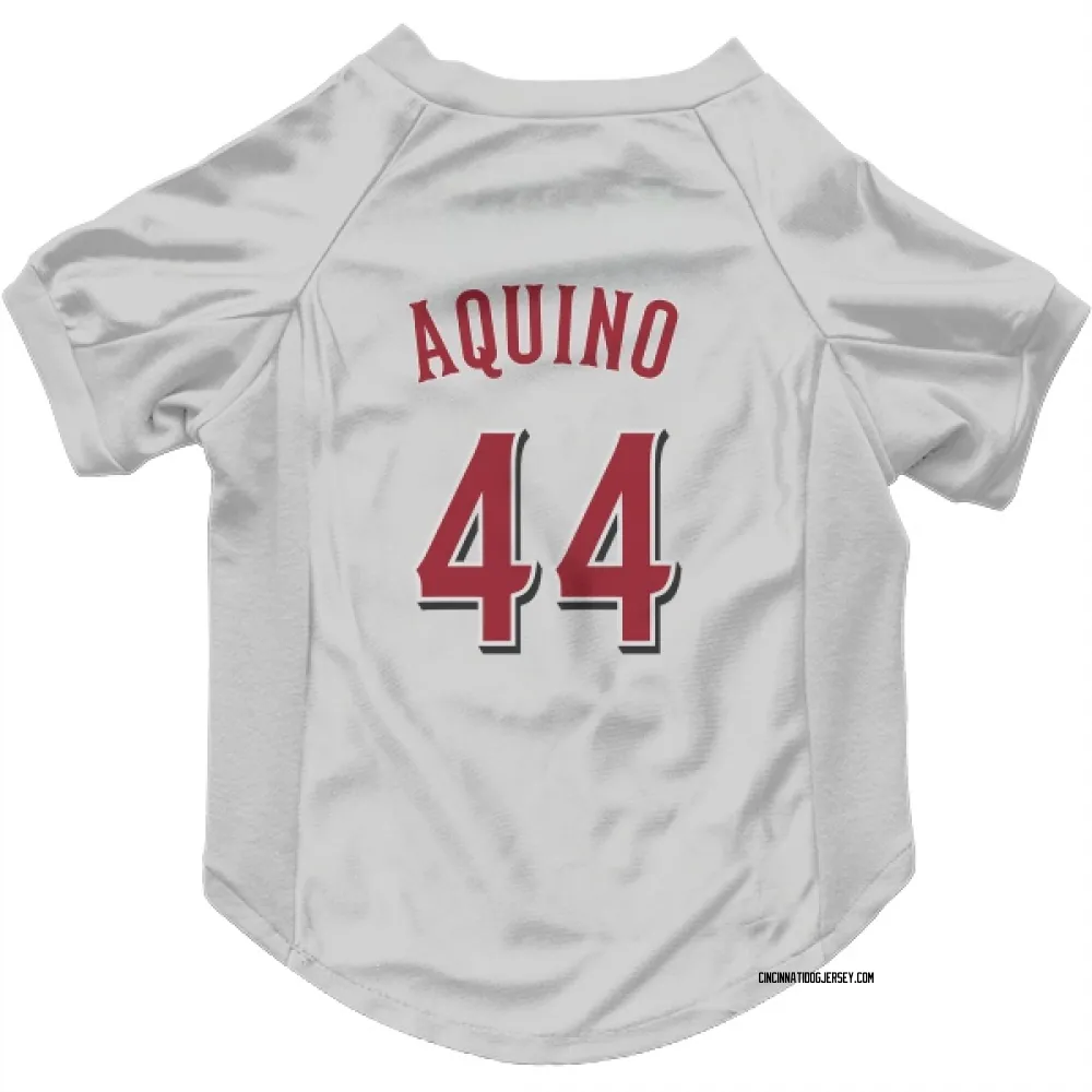 Cincinnati Reds Aristides Aquino White Pet Jersey for Dog & Cat
