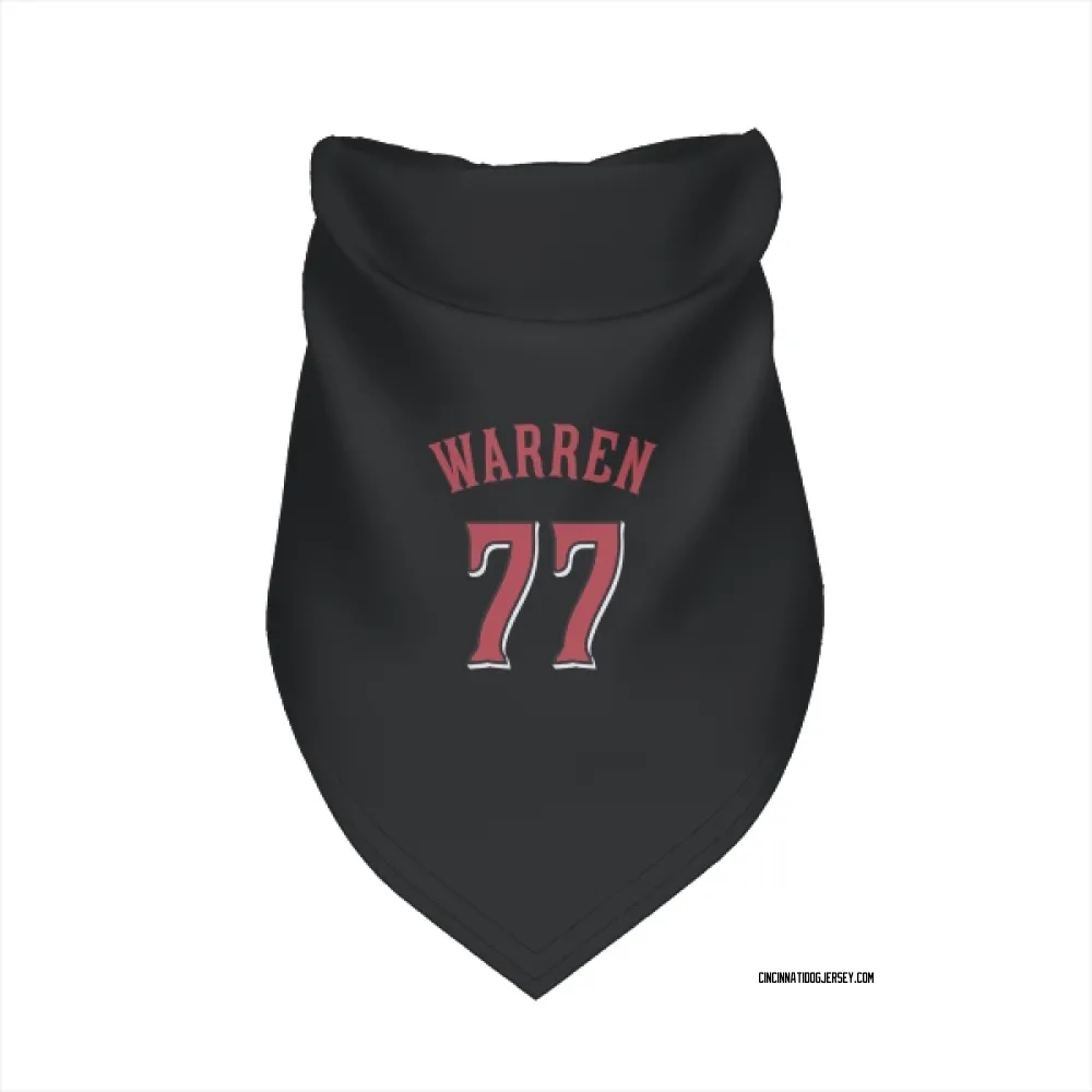 Cincinnati Reds Art Warren Black Pet Bandana for Dog & Cat