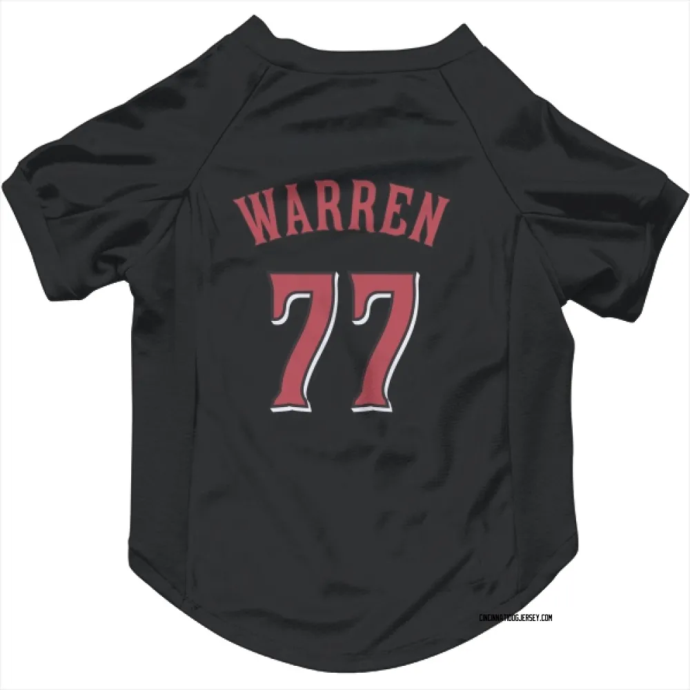 Cincinnati Reds Art Warren Black Pet Jersey for Dog & Cat