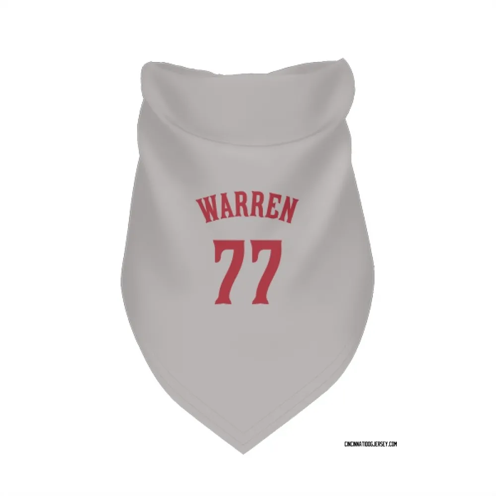 Cincinnati Reds Art Warren Gray Pet Bandana for Dog & Cat