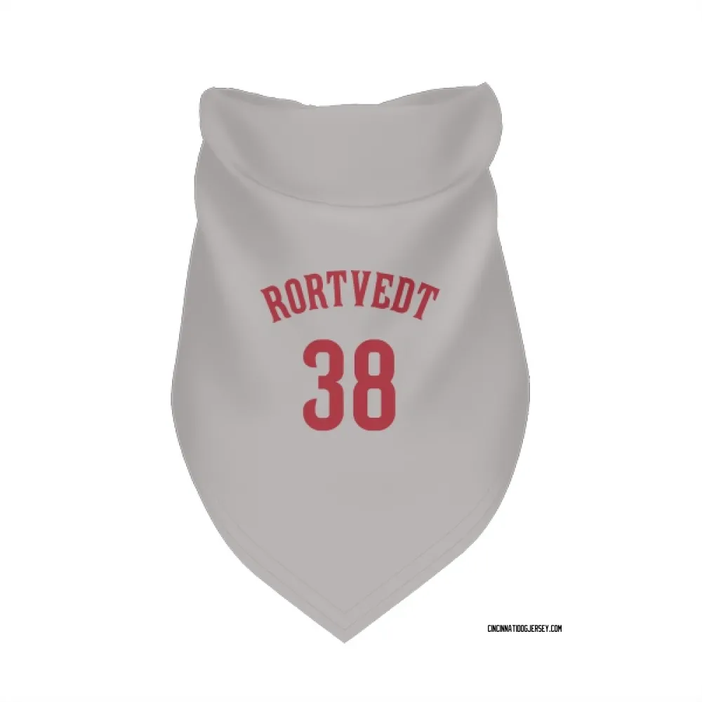 Cincinnati Reds Ben Rortvedt Gray Pet Bandana for Dog & Cat