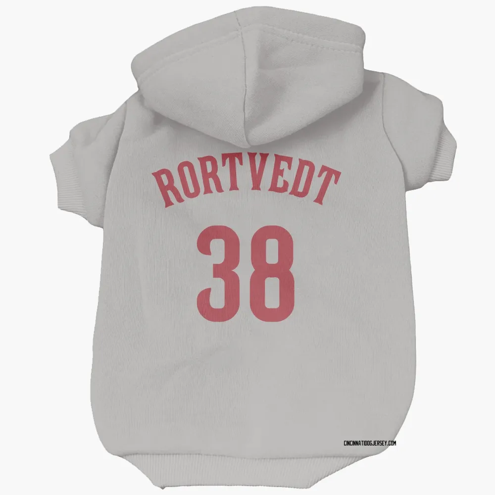 Cincinnati Reds Ben Rortvedt Gray Pet Hoodie for Dog & Cat