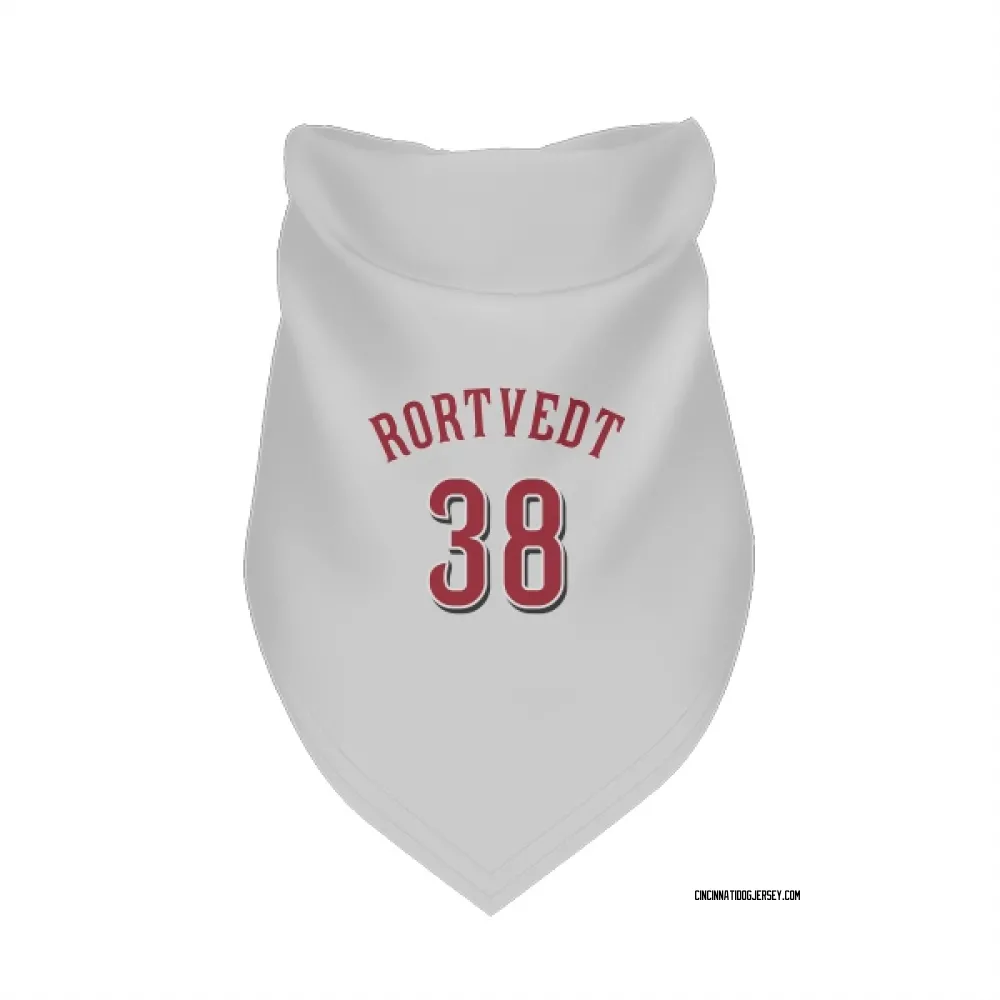 Cincinnati Reds Ben Rortvedt White Pet Bandana for Dog & Cat