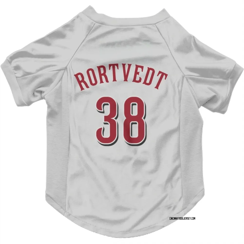 Cincinnati Reds Ben Rortvedt White Pet Jersey for Dog & Cat