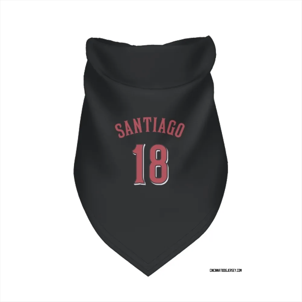 Cincinnati Reds Benito Santiago Black Pet Bandana for Dog & Cat