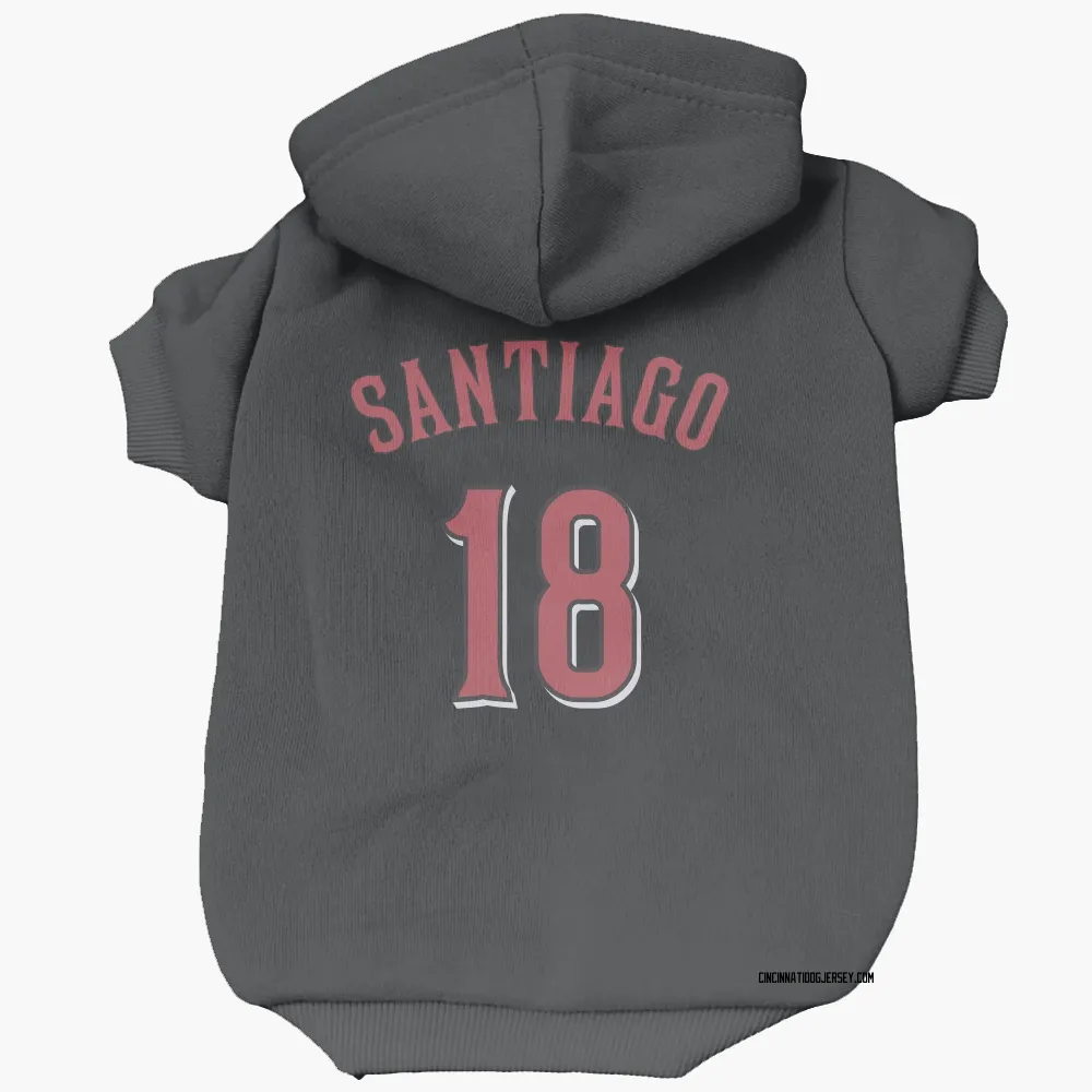 Cincinnati Reds Benito Santiago Black Pet Hoodie for Dog & Cat