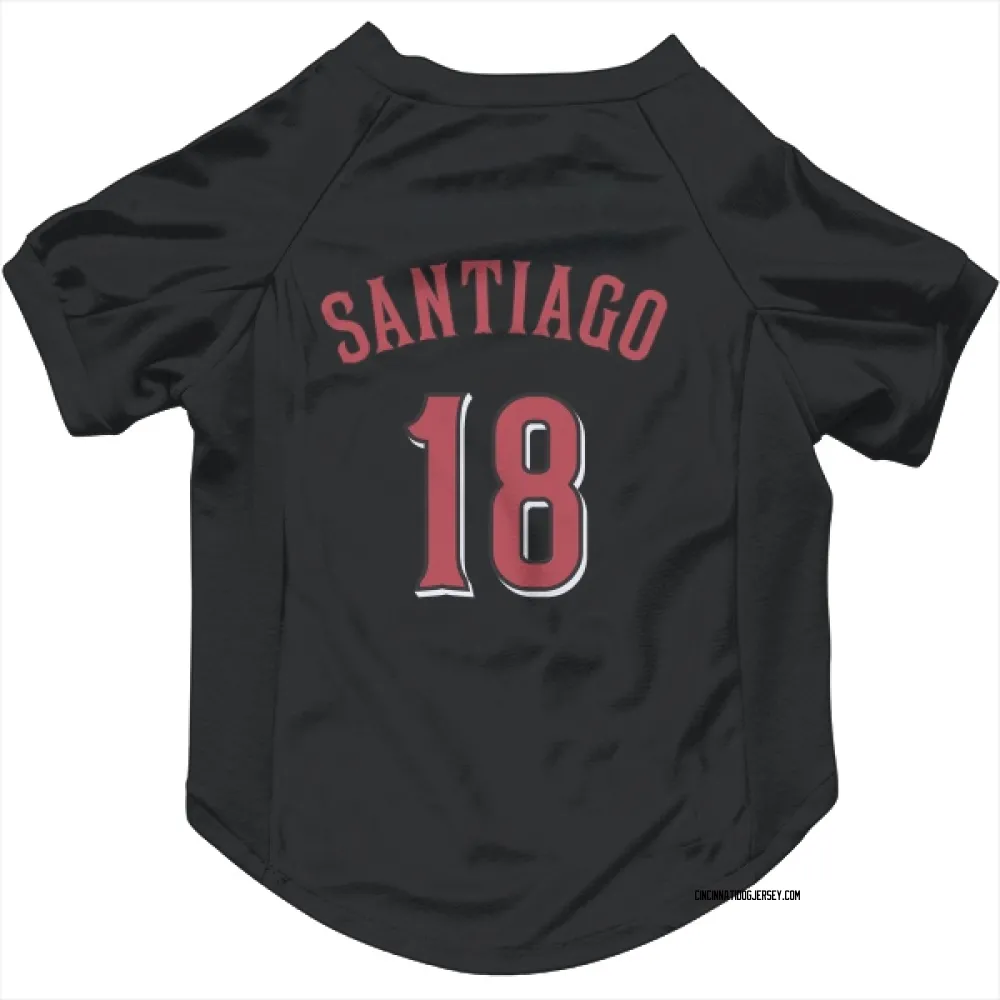 Cincinnati Reds Benito Santiago Black Pet Jersey for Dog & Cat