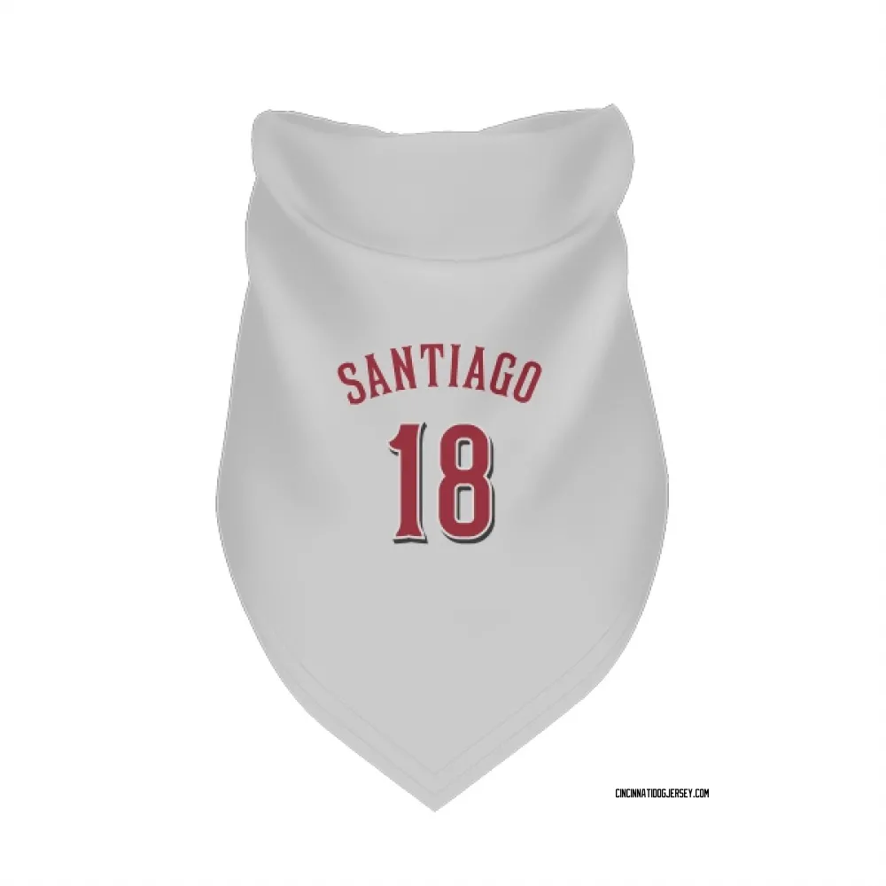 Cincinnati Reds Benito Santiago White Pet Bandana for Dog & Cat