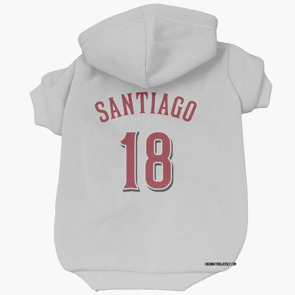 Cincinnati Reds Benito Santiago White Pet Hoodie for Dog & Cat