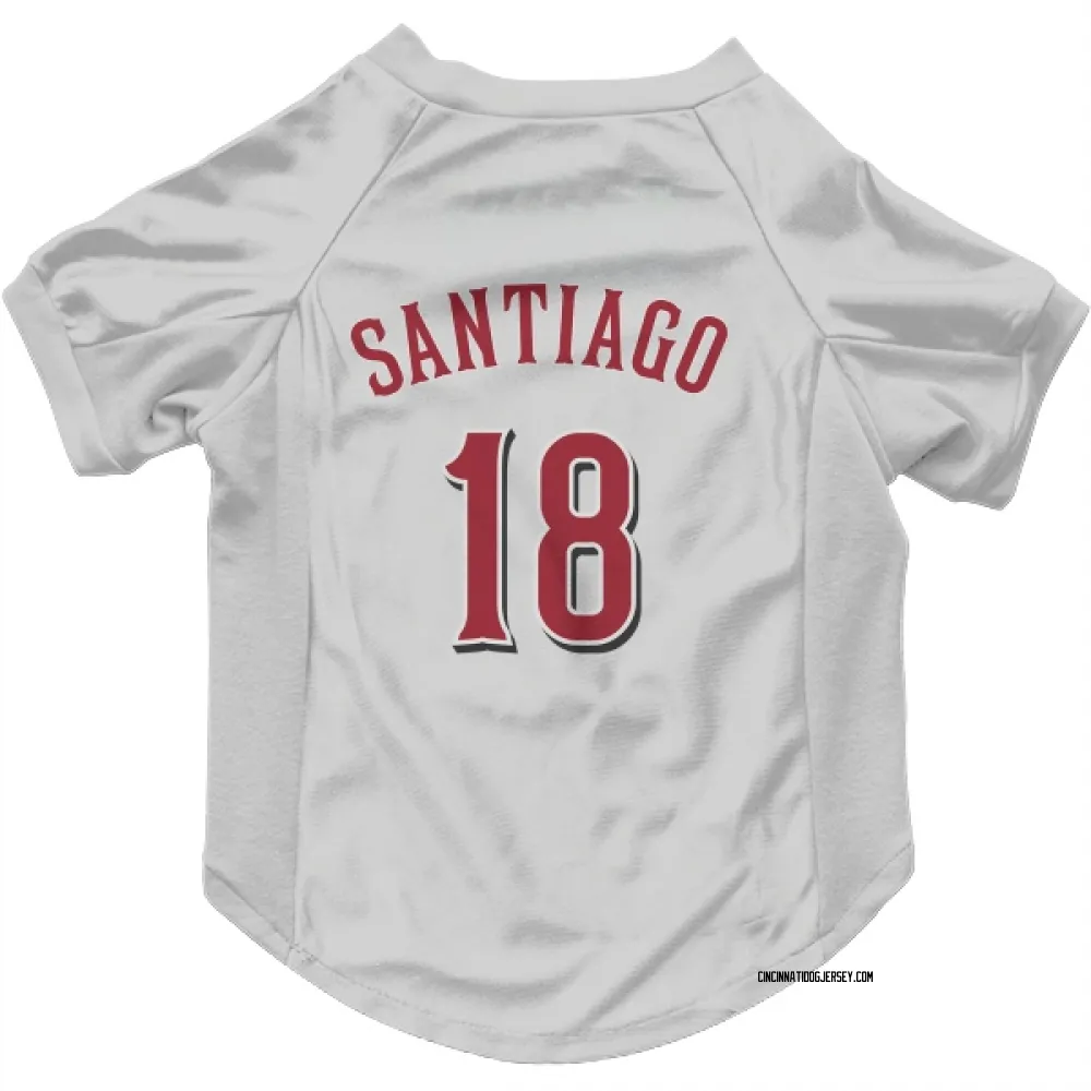 Cincinnati Reds Benito Santiago White Pet Jersey for Dog & Cat