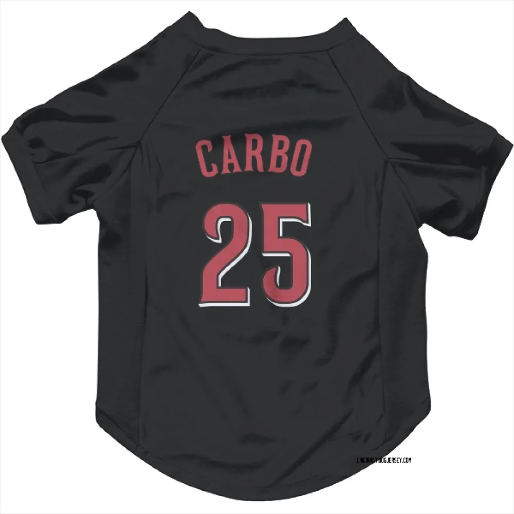 Cincinnati Reds Bernie Carbo Black Pet Jersey for Dog & Cat
