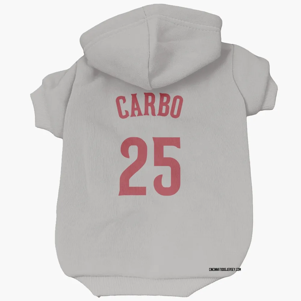 Cincinnati Reds Bernie Carbo Gray Pet Hoodie for Dog & Cat