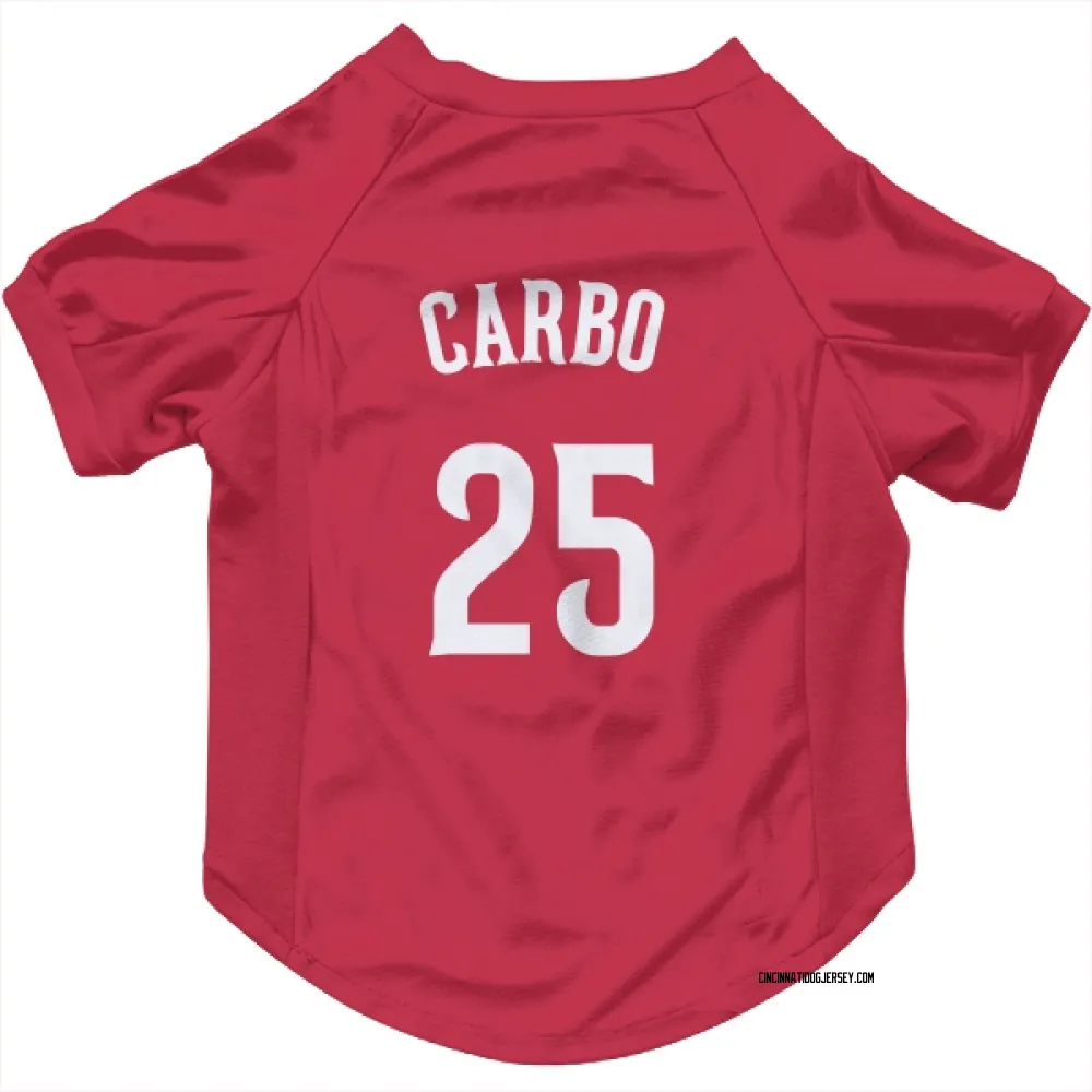 Cincinnati Reds Bernie Carbo Red Pet Jersey for Dog & Cat