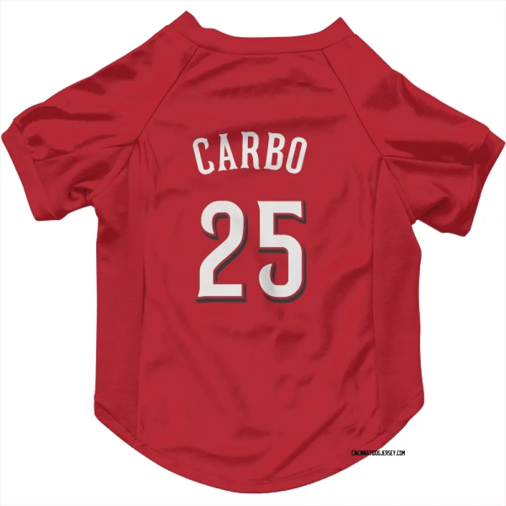 Cincinnati Reds Bernie Carbo Scarlet Pet Jersey for Dog & Cat