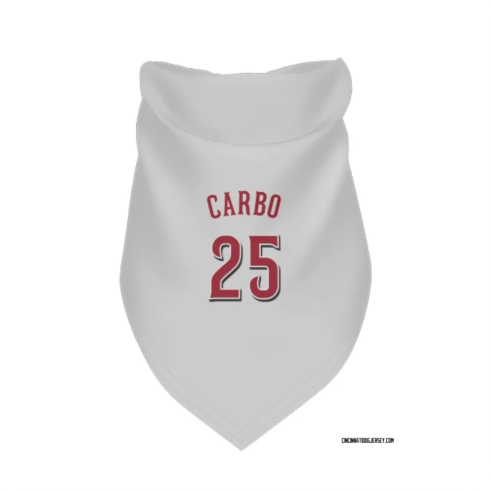 Cincinnati Reds Bernie Carbo White Pet Bandana for Dog & Cat