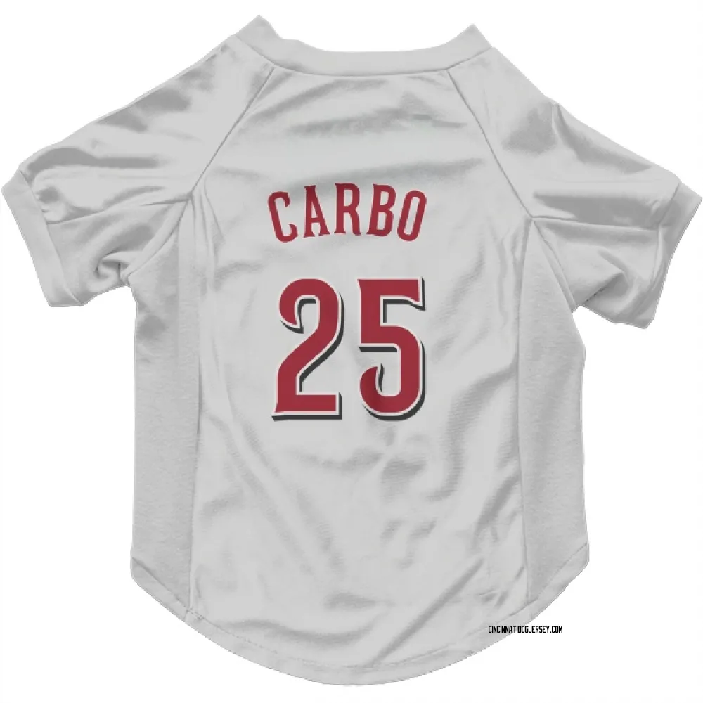 Cincinnati Reds Bernie Carbo White Pet Jersey for Dog & Cat
