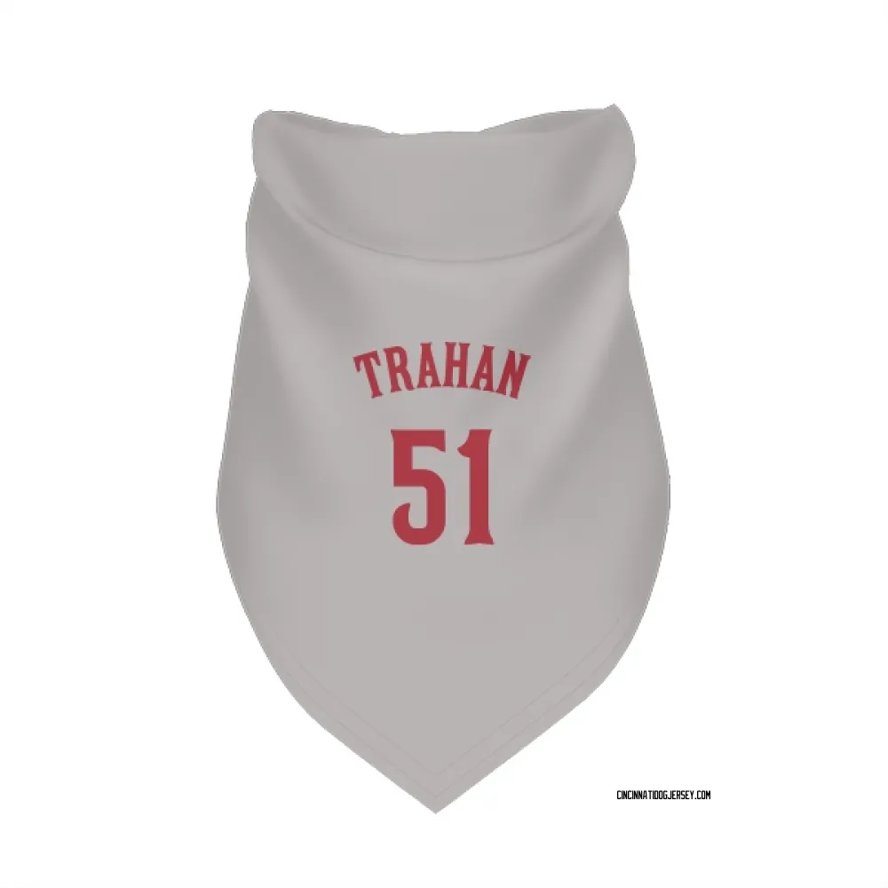 Cincinnati Reds Blake Trahan Gray Pet Bandana for Dog & Cat