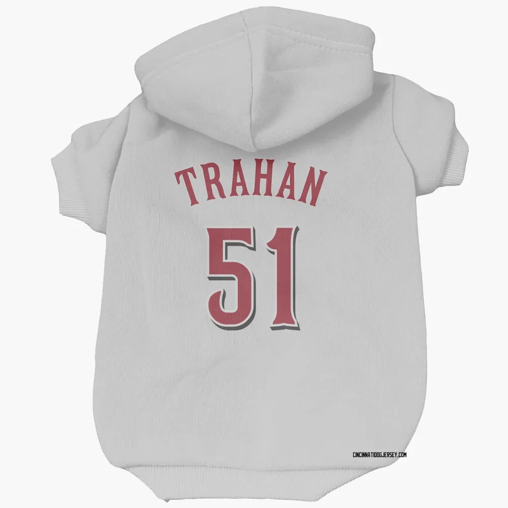 Cincinnati Reds Blake Trahan White Pet Hoodie for Dog & Cat