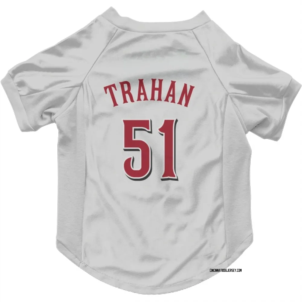 Cincinnati Reds Blake Trahan White Pet Jersey for Dog & Cat