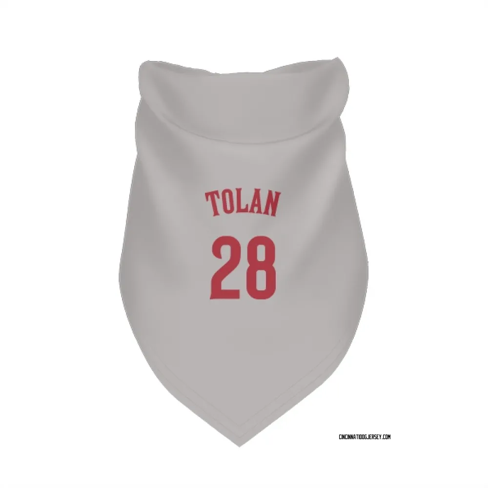 Cincinnati Reds Bobby Tolan Gray Pet Bandana for Dog & Cat