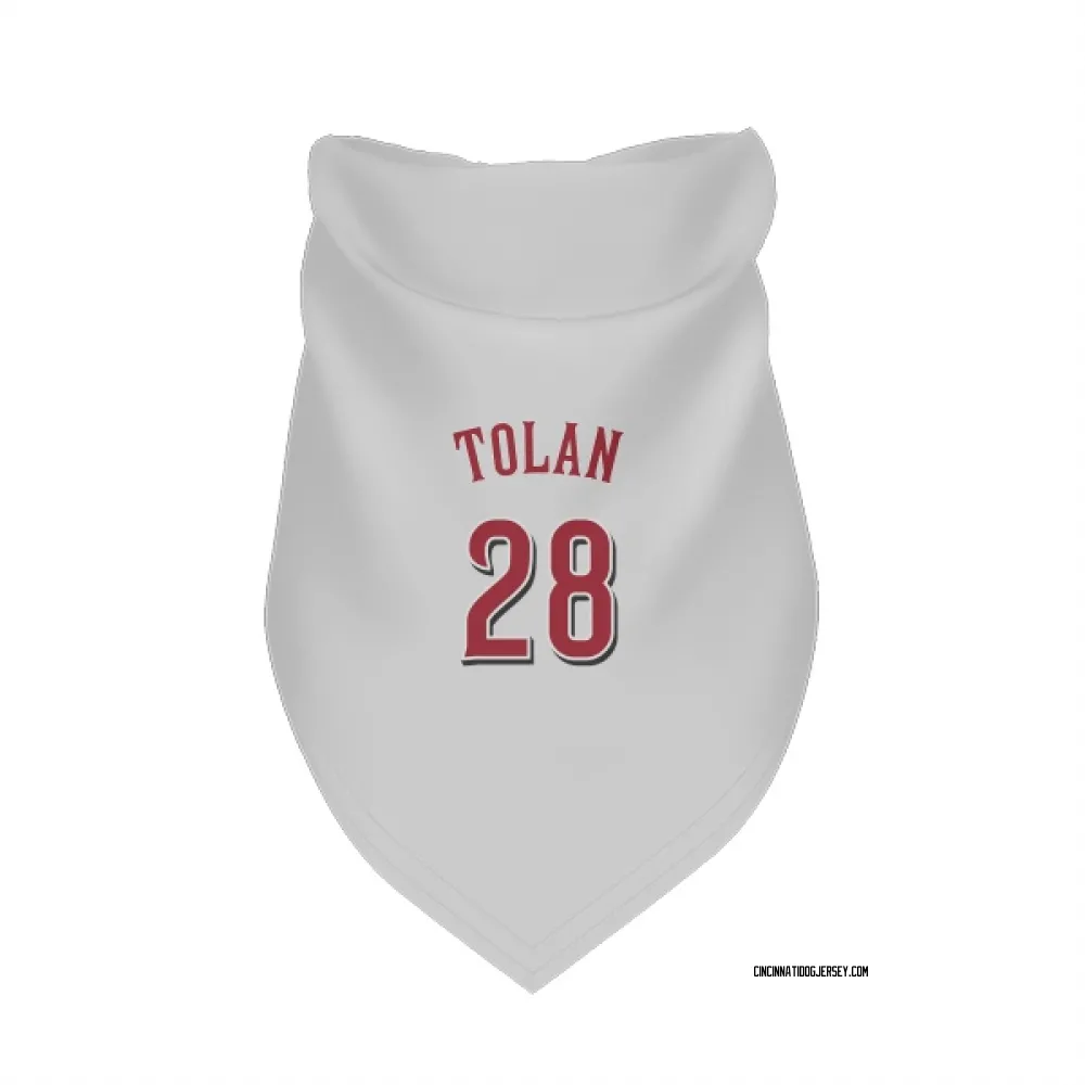 Cincinnati Reds Bobby Tolan White Pet Bandana for Dog & Cat
