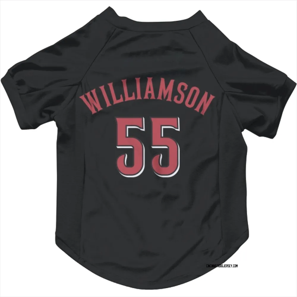 Cincinnati Reds Brandon Williamson Black Pet Jersey for Dog & Cat