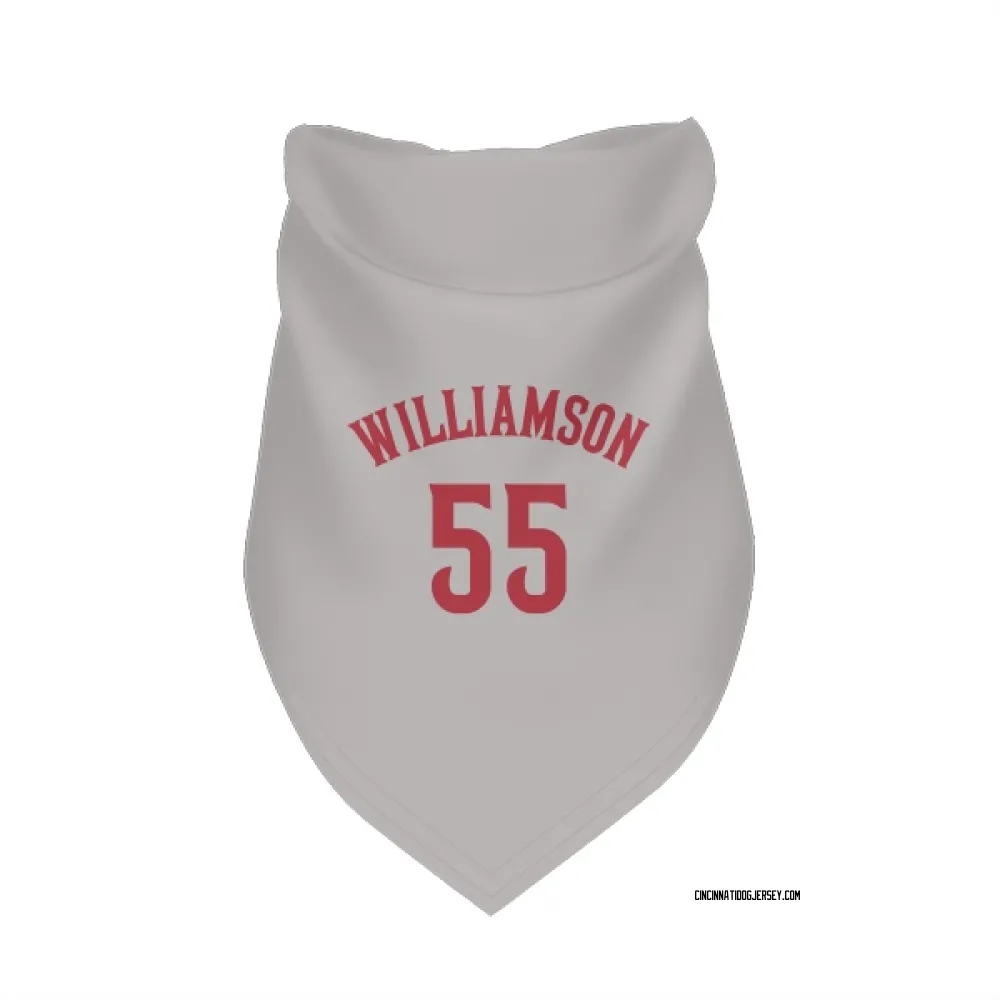 Cincinnati Reds Brandon Williamson Gray Pet Bandana for Dog & Cat