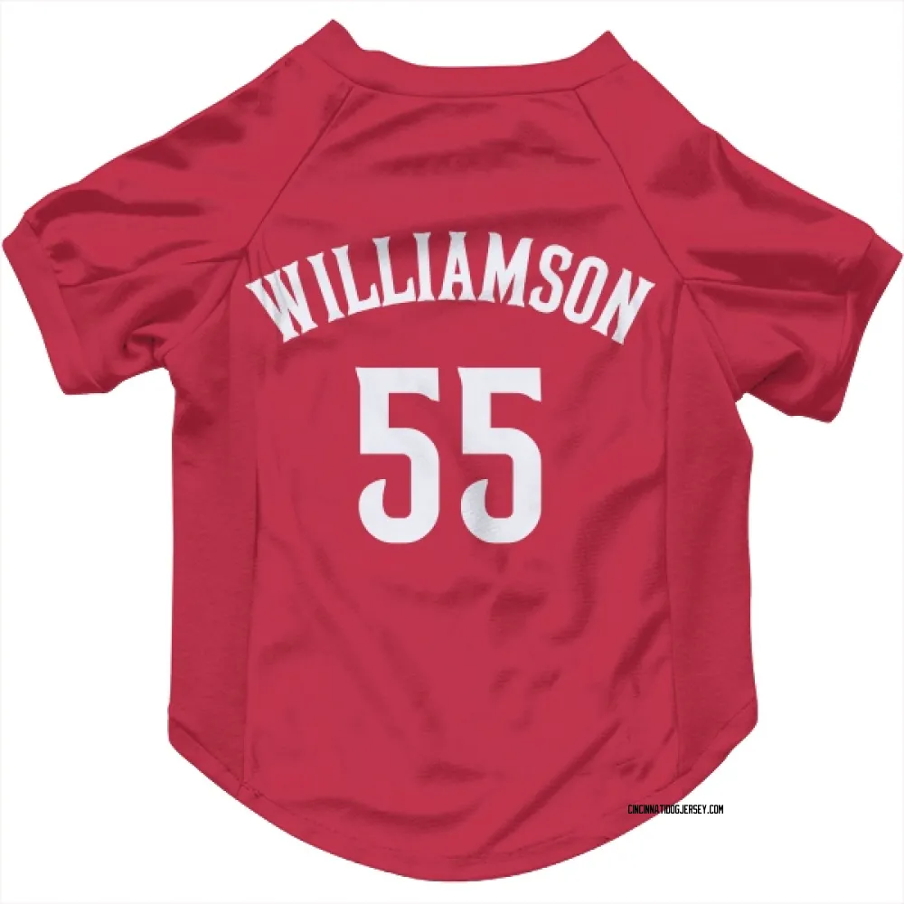 Cincinnati Reds Brandon Williamson Red Pet Jersey for Dog & Cat