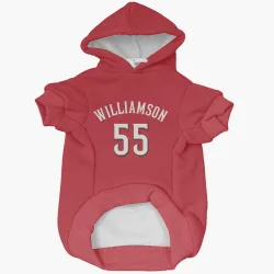 Cincinnati Reds Brandon Williamson Scarlet Pet Hoodie for Dog & Cat
