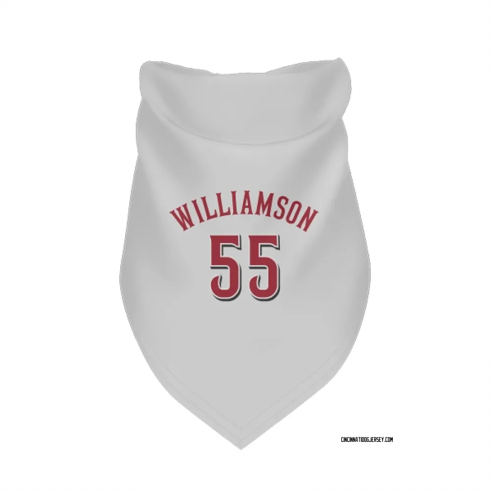Cincinnati Reds Brandon Williamson White Pet Bandana for Dog & Cat