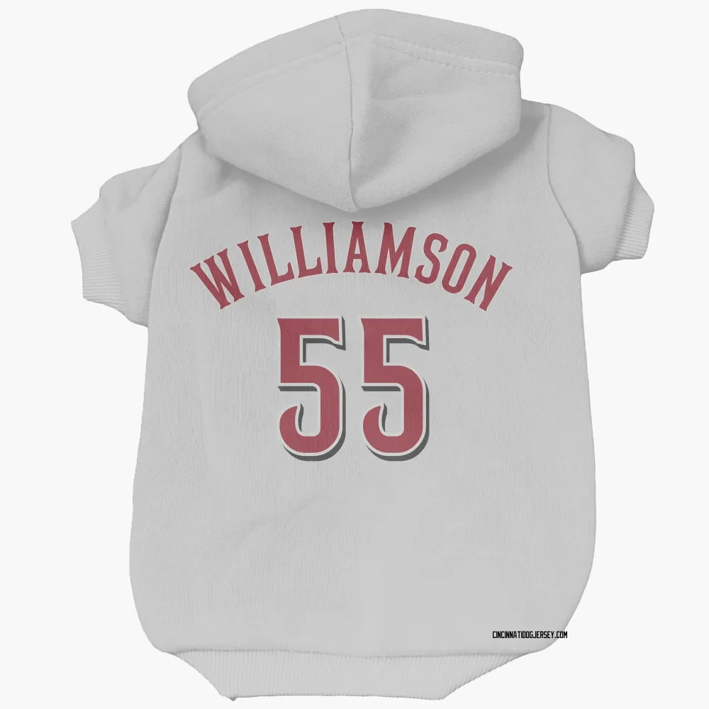Cincinnati Reds Brandon Williamson White Pet Hoodie for Dog & Cat