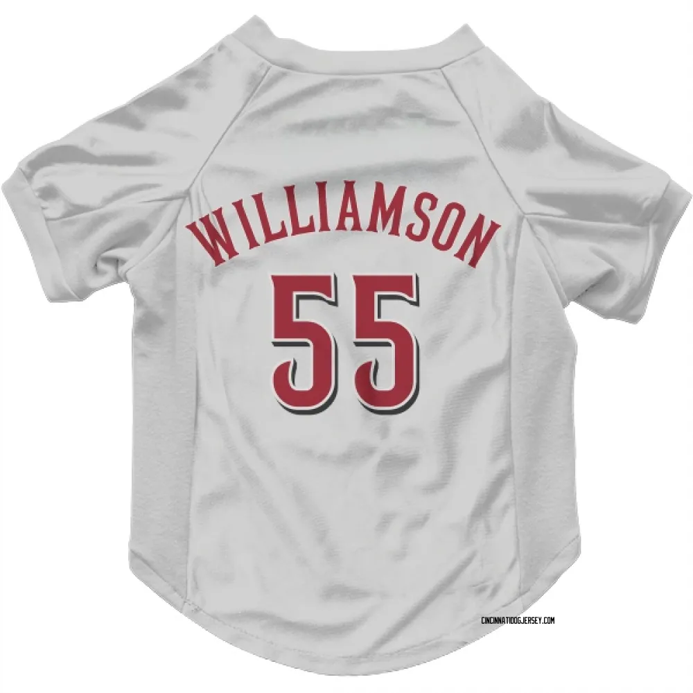 Cincinnati Reds Brandon Williamson White Pet Jersey for Dog & Cat