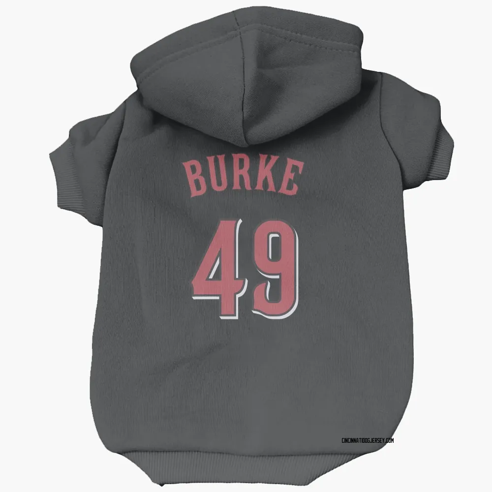 Cincinnati Reds Brock Burke Black Pet Hoodie for Dog & Cat