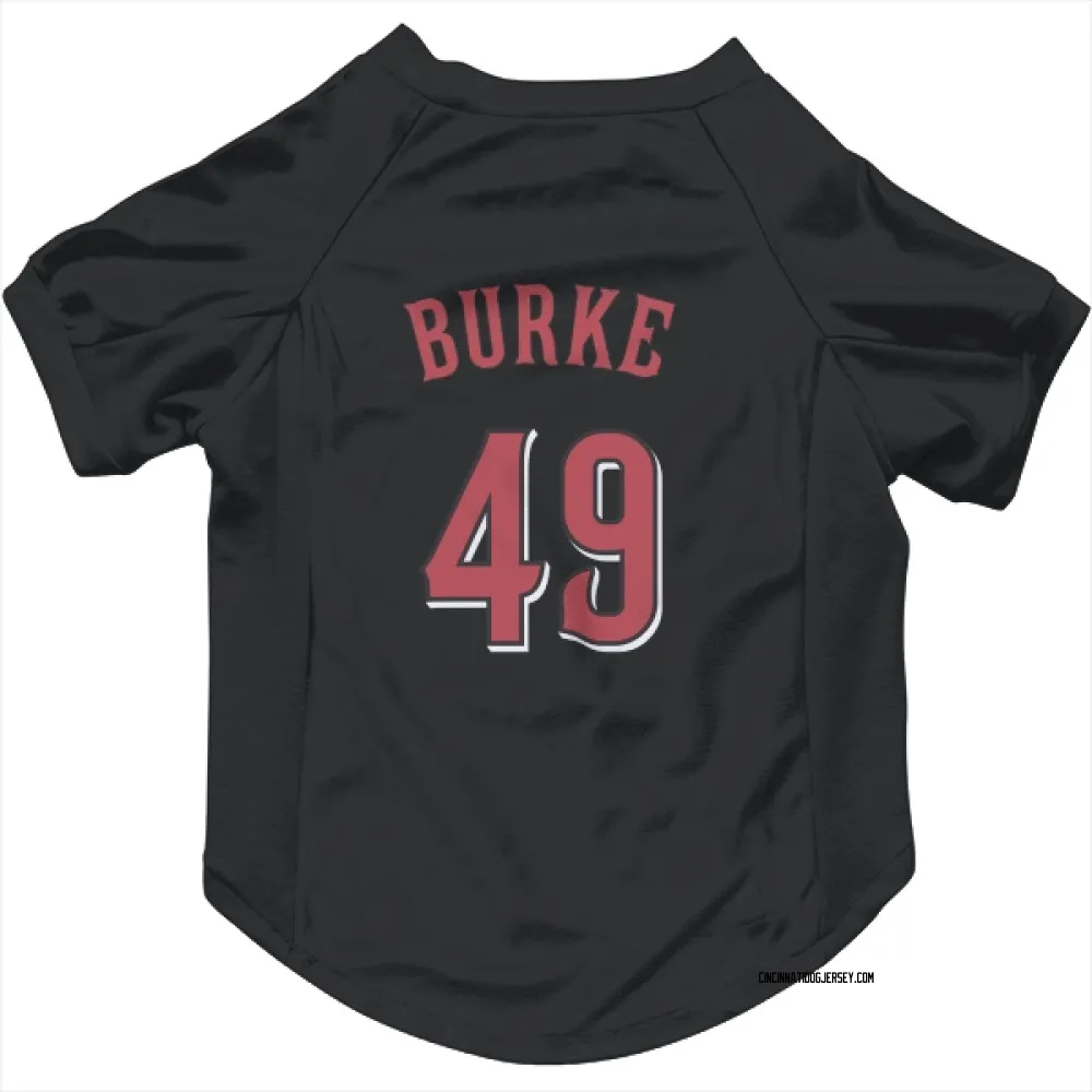 Cincinnati Reds Brock Burke Black Pet Jersey for Dog & Cat