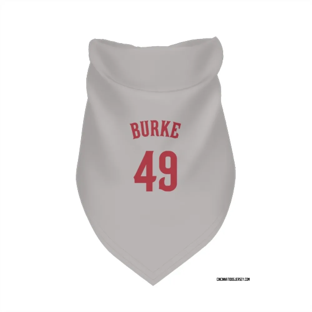 Cincinnati Reds Brock Burke Gray Pet Bandana for Dog & Cat