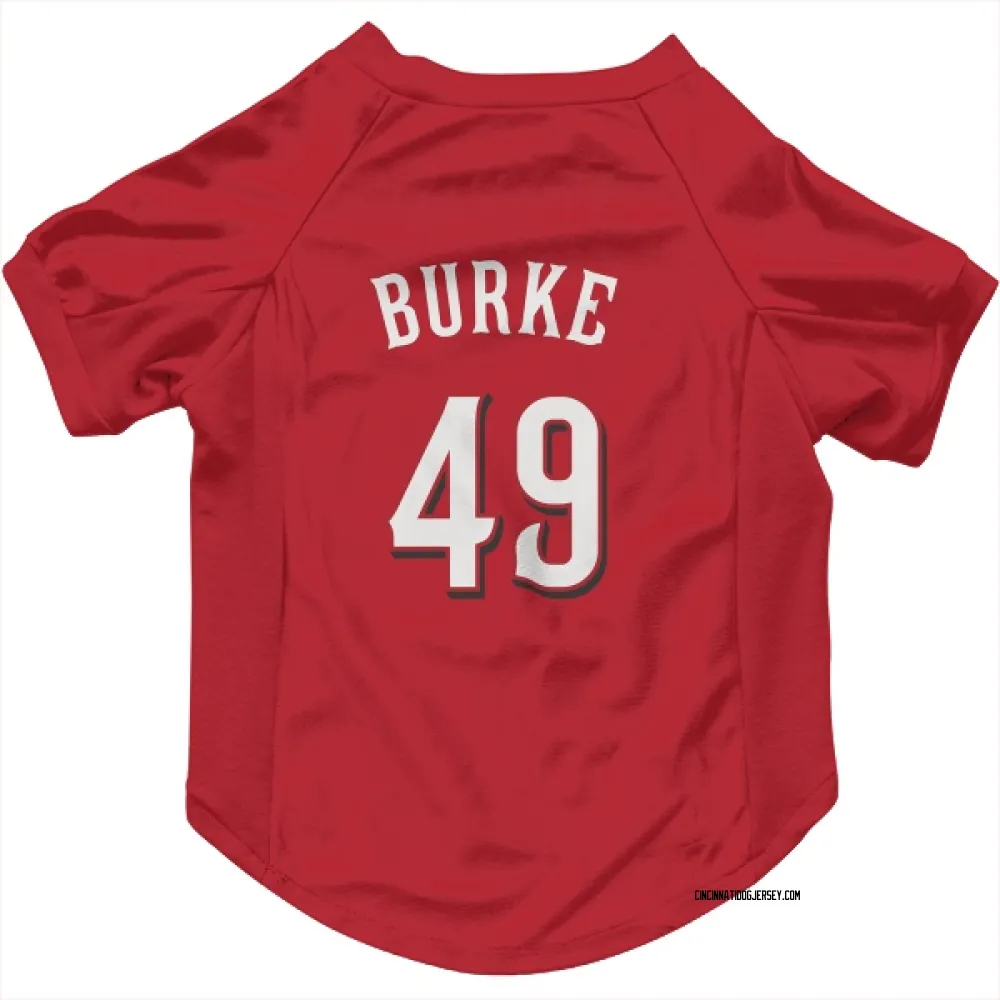 Cincinnati Reds Brock Burke Scarlet Pet Jersey for Dog & Cat