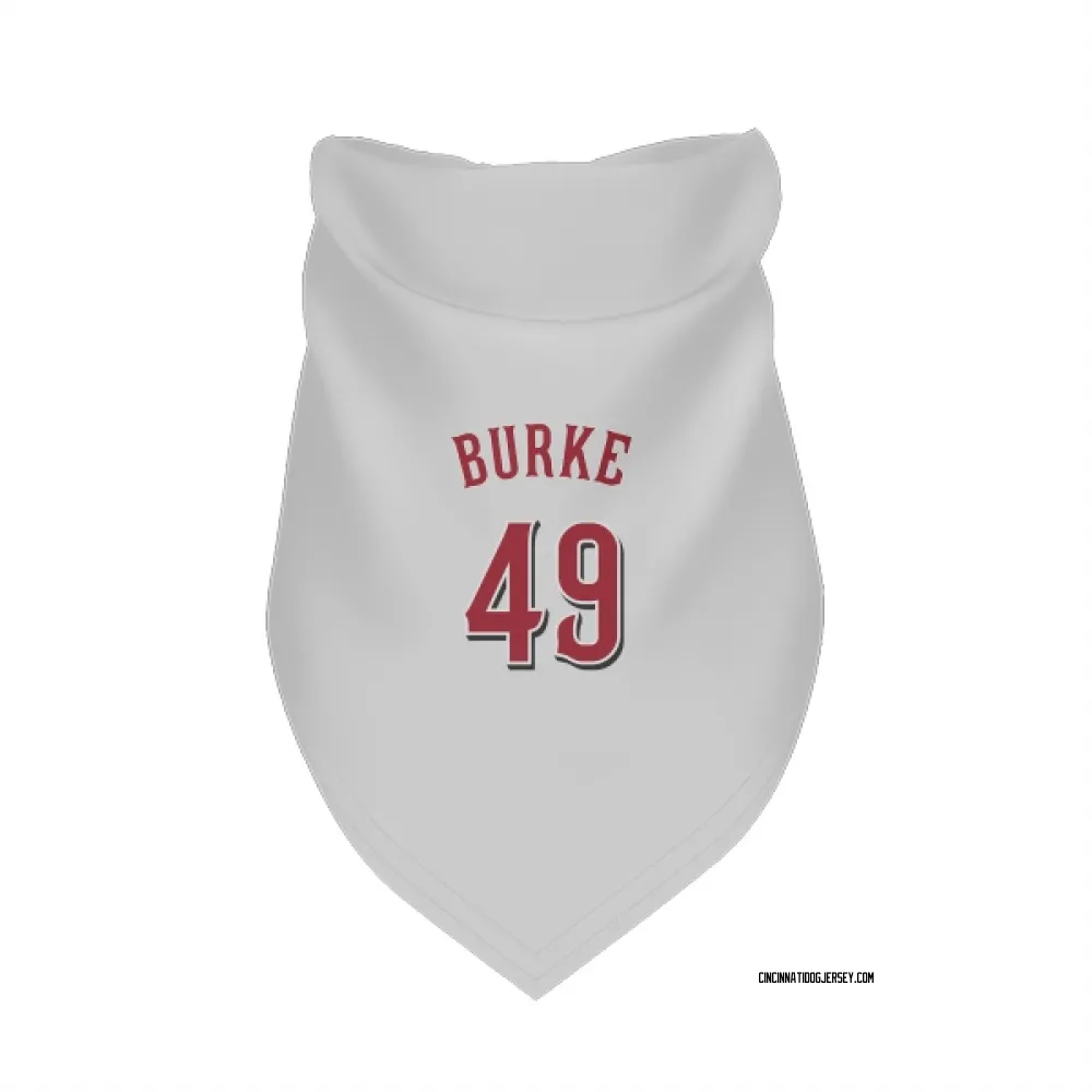 Cincinnati Reds Brock Burke White Pet Bandana for Dog & Cat