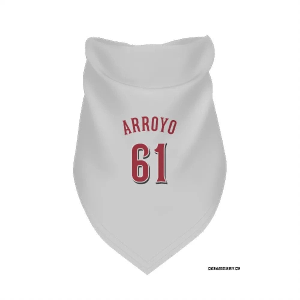 Cincinnati Reds Bronson Arroyo White Pet Bandana for Dog & Cat
