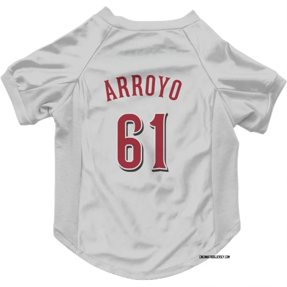 Cincinnati Reds Bronson Arroyo White Pet Jersey for Dog & Cat
