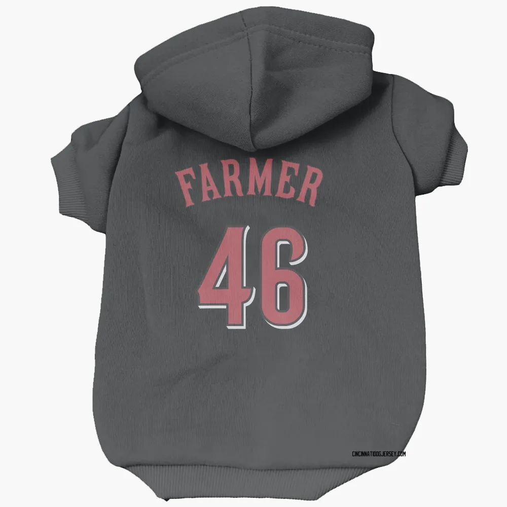 Cincinnati Reds Buck Farmer Black Pet Hoodie for Dog & Cat
