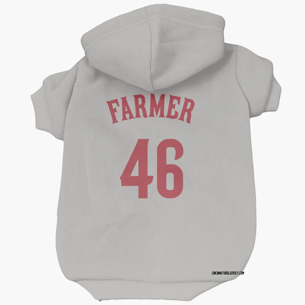 Cincinnati Reds Buck Farmer Gray Pet Hoodie for Dog & Cat