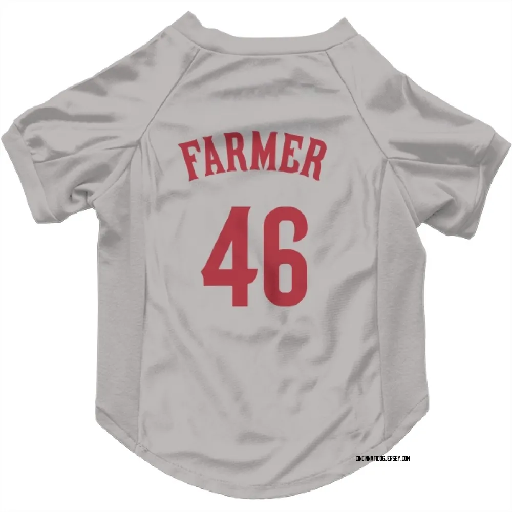 Cincinnati Reds Buck Farmer Gray Pet Jersey for Dog & Cat