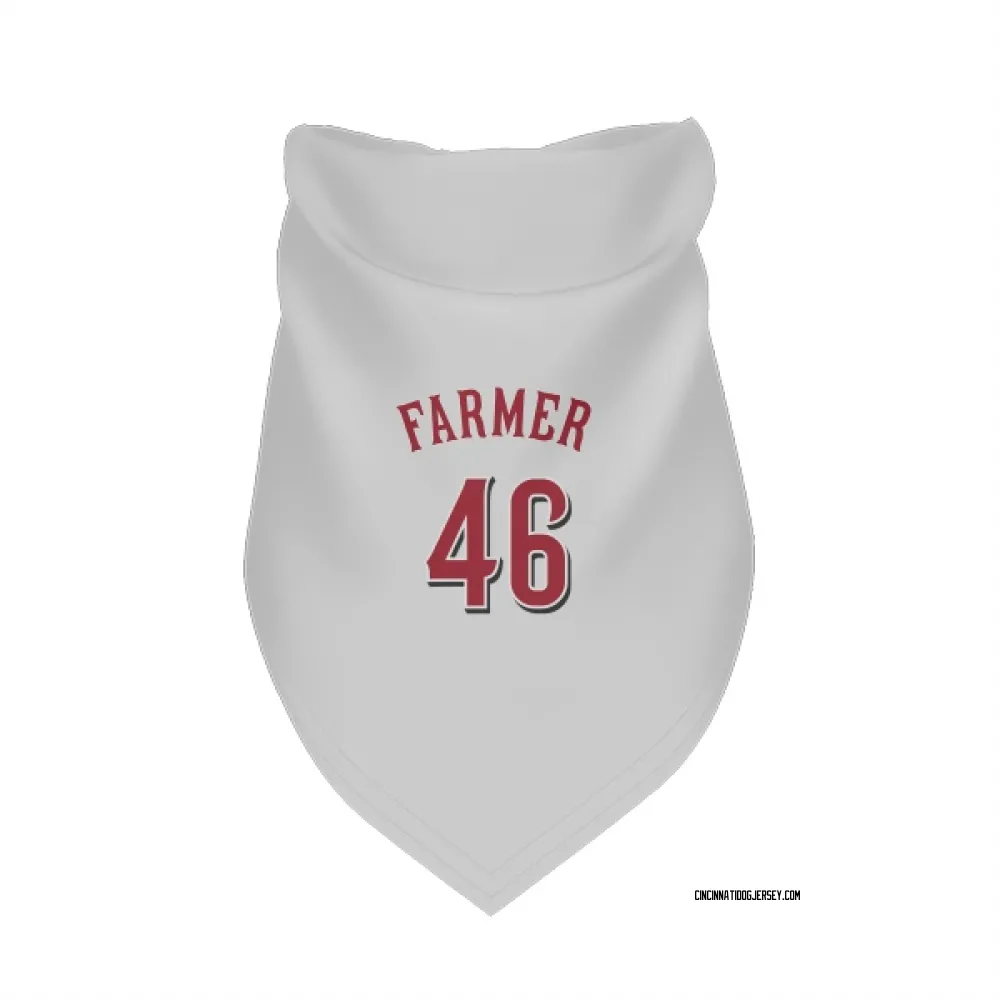 Cincinnati Reds Buck Farmer White Pet Bandana for Dog & Cat