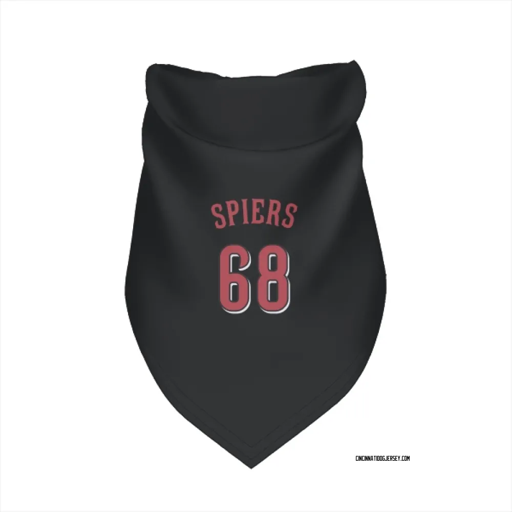 Cincinnati Reds Carson Spiers Black Pet Bandana for Dog & Cat